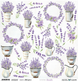 Scrap And Me - Lavender Flowers - knipvel - 30.5x30.5 cm