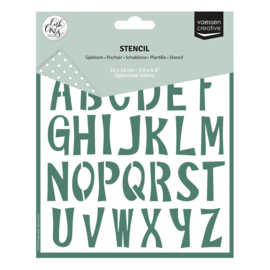 Vaessen Creative - Sjabloon Uppercase Letters by Carla Creates 15x15cm - CAR0008