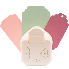 Vaessen Creative • 3-in-1 Label Hoekpons Geschulpt