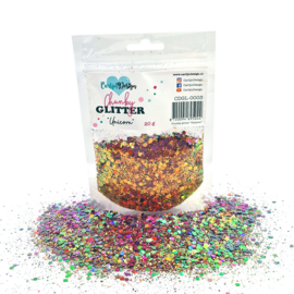 Carlijn design - CDGL-0003 - Chunky glitter Unicorn