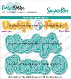 Carlijn design -CDSN-0211 - Snijmallen Vrolijk Pasen ei