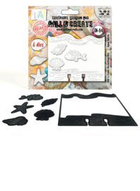 AALL & Create - #84 - MemoryDex Die-Cutting Die Set - Aqua Adorn