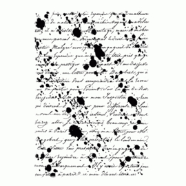 Crafty Individuals CI-436 - 'Inky Script Background' Art Rubber Stamp