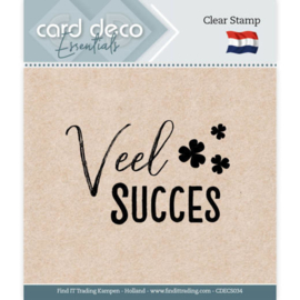 Card Deco Essentials  CDECS034 - Clear Stamps - Veel Succes