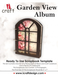 icraft -  Garden View Album - Ready to Use Scrapbook Template.