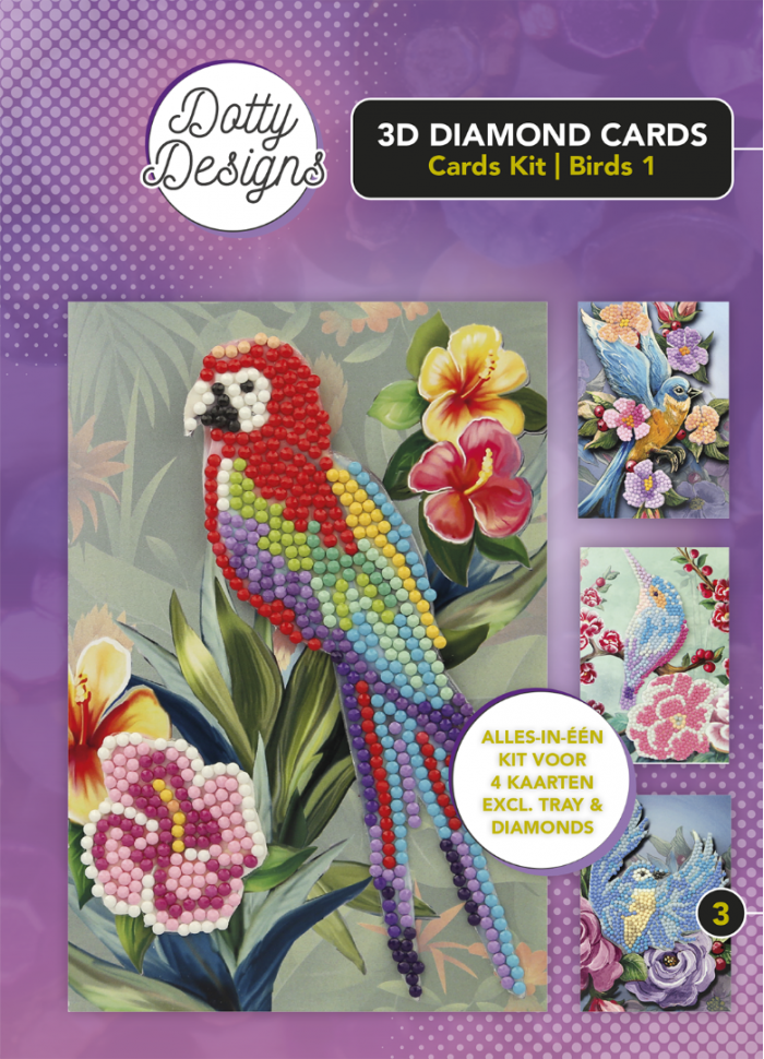 Dotty Designs Diamond 3D Cards Kit 03 Birds - DDDCK003