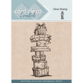 Card Deco Essentials - CDECS155 - Clear Stamps - Stacked Gifts