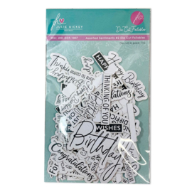 Julie Hickey design JHD-DCF-1007 Assorted Sentiments #2 Die Cut Foilables