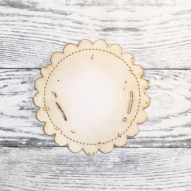 Gummiapan - dies - D250823 - Worn Scalloped Circle