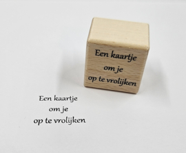Delavi Crafts - Houten stempel – Een kaartje om je op te vrolijken