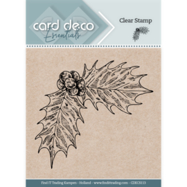 Card Deco Essentials Clear Stamps - Holly - CDECS113