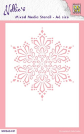 Nellie choice - MMSA6-031 - Stencil  "snow crystal"