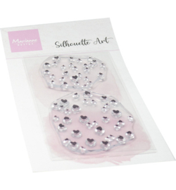 Marianne Design - Clear Stamp - Silhouette Art - Haerts - CS1189