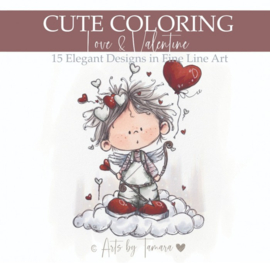 Arts by Tamara - Cute Coloring - Love and Valentine - ABT-CC-003