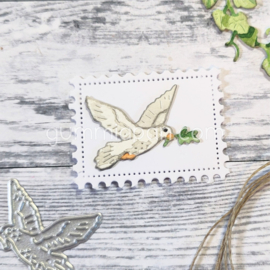 Gummiapan - dies - D250329 - Dove with Twig
