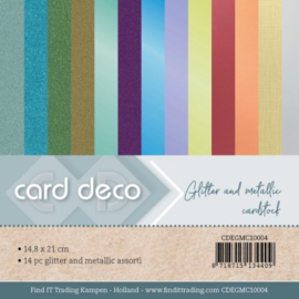 Card Deco Essentials - Glitter And Metallic Cardstock A5 - CDEGMC10004