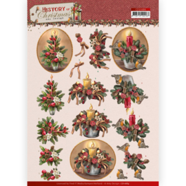 3D Knipvel - Amy Design - History of Christmas - Christmas Candles CD11684