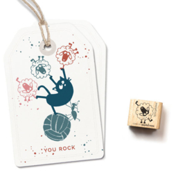 Cats on Appletrees - 28113 - Ministempel - Schaap Serephina Outline