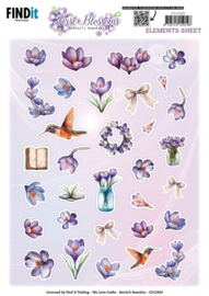 Cutting Sheet - Berries Beauties - First Blossoms - Small Elements - CD12429