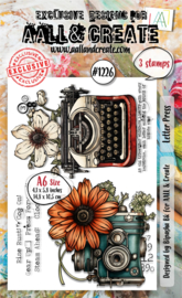AALL & Create - #1226 - A6 Stamp Set - Letter Press