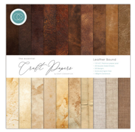 Craft Consortium - Essential Craft Papers 12x12 Inch Paper Pad Leather Bound - CCEPAD035