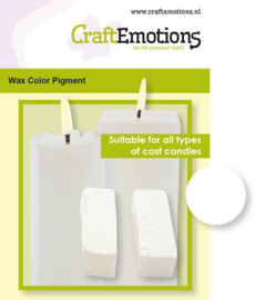 CraftEmotions Waskleurpigment wit 2 sticks 30 x 10 x 10mm = +/- 5 gr