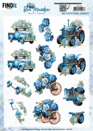 3D Cutting Sheet - Berries Beauties - Blue Meadow - Transport - CD12347