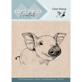 Card Deco Essentials -CDECS082 -  Clear Stamps - Pig