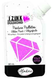 IZINK Diamond glitterverf/pasta 24 karaat- 80 ml - Roze - 80317