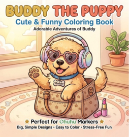 Findit Color - Mini Cozy Colouring Book - Buddy The Puppy (15 x 15 cm) - FITCMCB10001