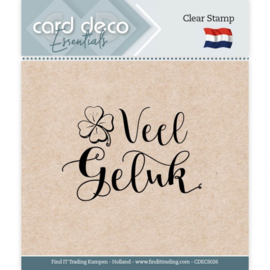 Card Deco Essentials CDECS026 - Clear Stamps - Veel Geluk