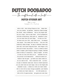 Dutch Doobadoo Dutch Sticker Art make a wish - 491.200.035