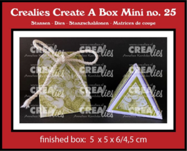 Crealies - Create A Box Mini stansen no. 25, Driehoek doos mini