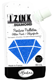 IZINK Diamond glitterverf/pasta - 80 ml - Blauw- 80844