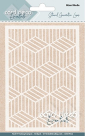 Card Deco Essentials - Mixed Media Stencil - Geometric Lines - CDEST014