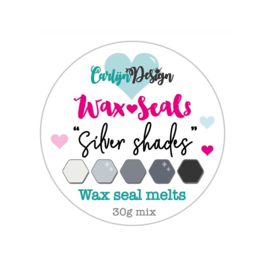 Carlijn design - CDWX-0007 - Waxzegel melts Silver shades