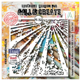 AALL & Create - PC-256 - 6x6 (inch) Stencil - Solar Veil