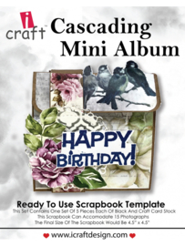 icraft - Cascading Mini Album - Ready to Use Scrapbook Template.