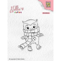 Nellie choice Christmas cuties “Owl with winter scarf” NCCS013