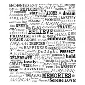 Crafty Individuals CI-258 'Uplifting Words'  Unmounted Rubber Stamps