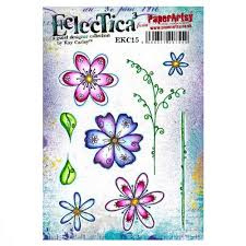 PaperArtsy Eclectica - Mounted Rubber Stamp Set -  EKC15