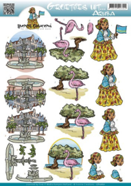 3D Knipvel - Yvonne Creations - Groetjes uit... Aruba CD10601