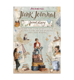 Stamperia - Junk journal stickers, cut-outs, backgrounds Secret Diary - SBJK15