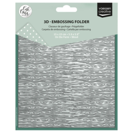 Vaessen Creative - Embossing Folder by Carla Creates Wood on the Farm 15x15cm - CAR0407