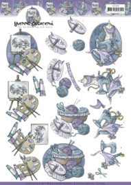 3D knipvel - Yvonne Creations - Purple Crafts