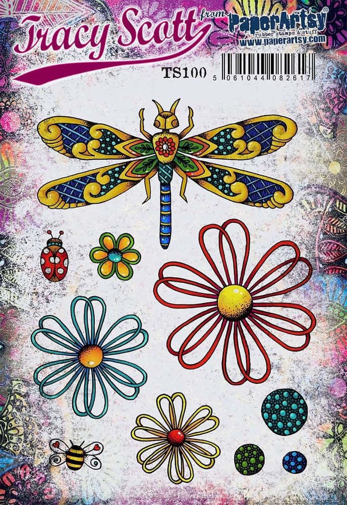 Paperartsy -  Tracy Scott 100 (A5 set, trimmed, on EZ)