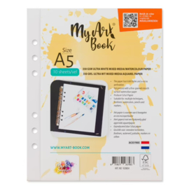 MyArtBook  papier A5 - ultrawit aquarelpapier 350g