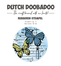 Dutch Doobadoo Unmounted Rubber Stamp 2 ATC Butterfly - 497.004.005