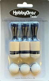 Hobbygros - 3x Blending tool 20 mm met 3x extra foam