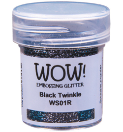 Wow! - WS01R - Embossing Powder - Regular - Embossing Glitters - Black Twinkle